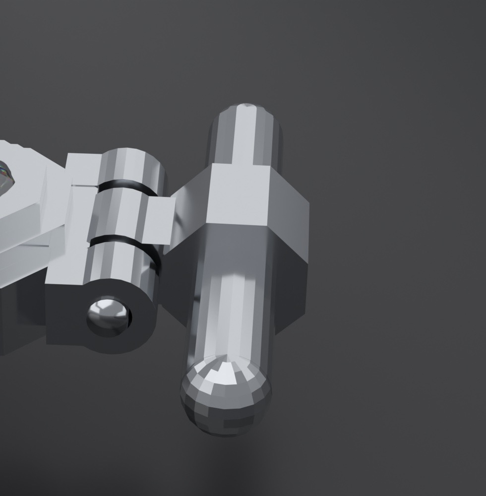 T-bar of the toggle clasp, hinged into the chain